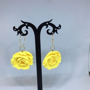 Handmade Polymer Clay Earrings, Handmade Polymer Clay Rose🌹 Earrings